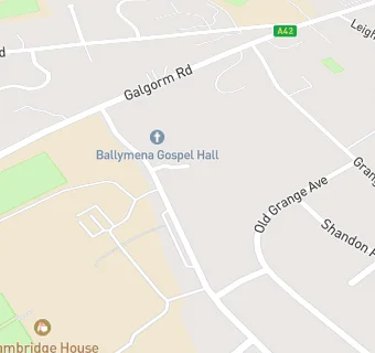 map for Ballymena Gospel Hall