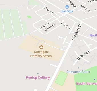 map for Catchgate Primary School