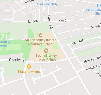 map for South Stanley Junior School