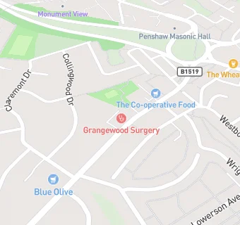 map for Grangewood Surgery