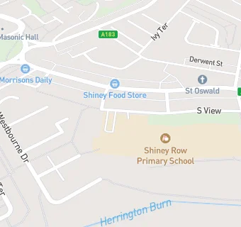 map for Shiney Row Primary School