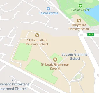 map for St. Louis Grammar School