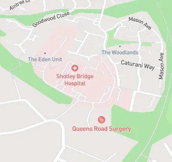 map for Shotley Bridge Community Hospital