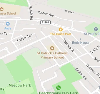 map for St Patrick's Roman Catholic Voluntary Aided Primary School