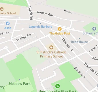 map for St Patrick's RC Primary School