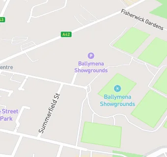 map for Ballymena Showgrounds