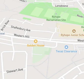 map for Ryhope Football &  Cricket Club