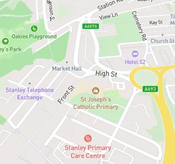 map for St Joseph's Catholic Primary, Stanley