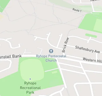 map for Ryhope Pentecostal Church