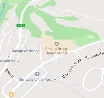 map for Shotley Bridge Primary (Juniors) School