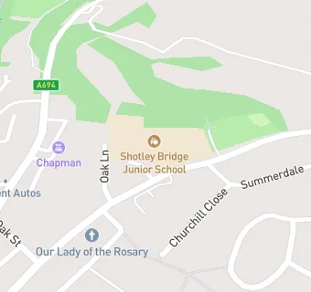 map for Shotley Bridge Junior School