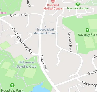 map for Ballymena Independent Methodist Church