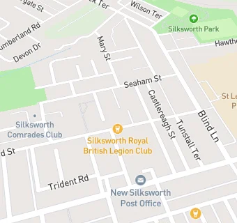 map for New Silksworth R B Legion