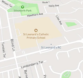 map for St Leonard's Catholic Primary School, Silksworth