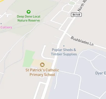 map for St Patrick's Catholic Primary School, Dipton