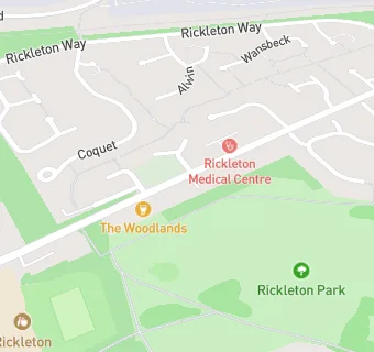 map for Woodlands Surgery