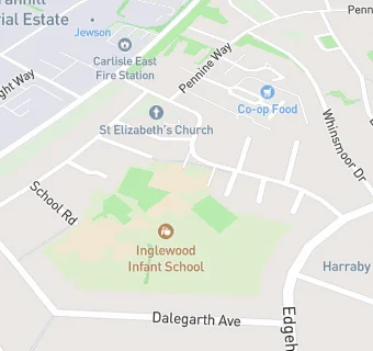 map for Inglewood Junior School