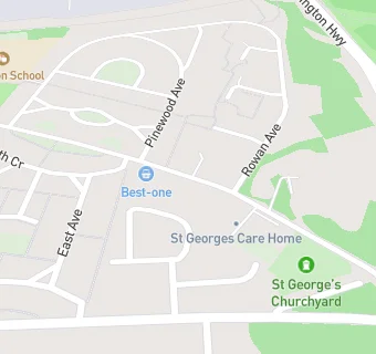 map for St Georges Residential Care Home