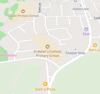 map for St Benet's Catholic Primary School, Ouston