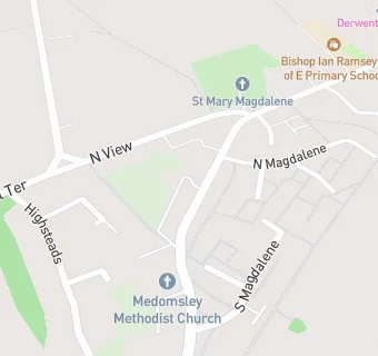 map for Medomsley Methodist Church Hall