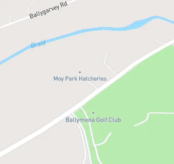 map for Ballymena Golf Club