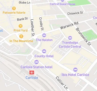 map for County Hotel