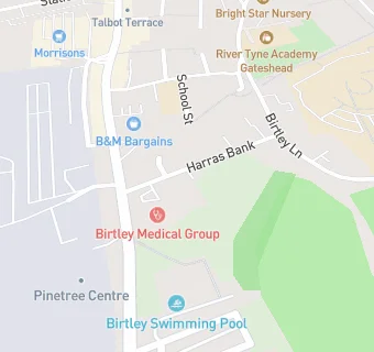 map for Birtley Pharmacy, Harras Bank