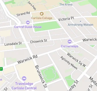 map for Warwick Road Surgery