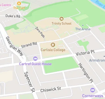 map for Carlisle College (Oyster Restaurant)