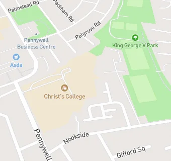 map for Grindon Hall Christian School