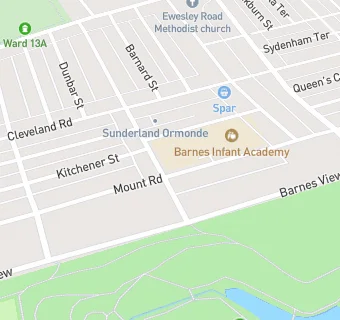 map for Barnes Junior School