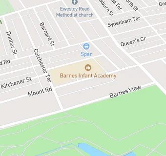 map for Barnes Infant Academy