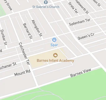 map for Barnes Infant School