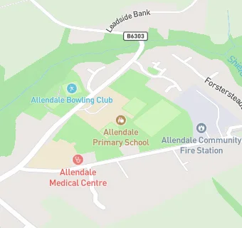 map for Allendale Middle School