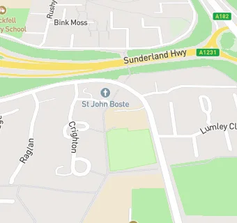 map for St John Boste Primary School