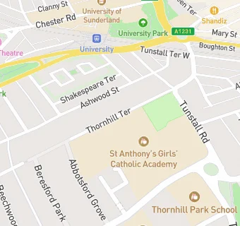 map for St Anthony's Catholic Girls' School