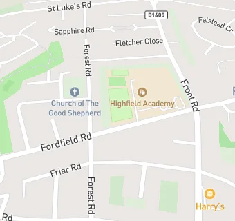 map for Highfield Academy