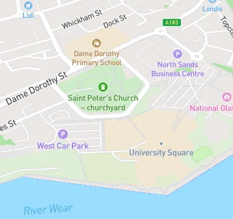 map for University Of Sunderland - St Peters Campus