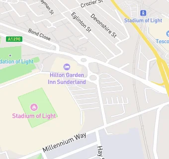 map for Sunderland AFC Events