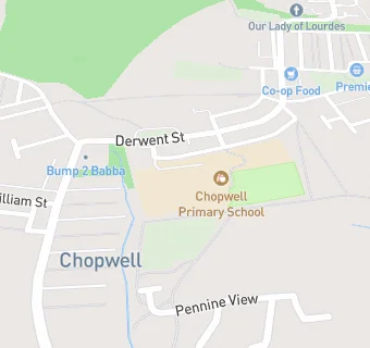 map for Chopwell Primary School