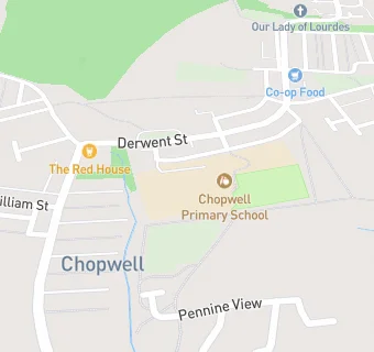 map for Chopwell Community Centre