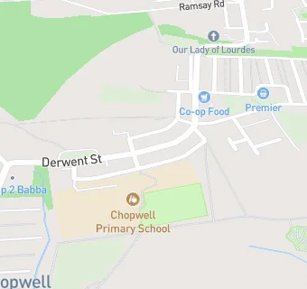 map for Chopwell Masonic Hall