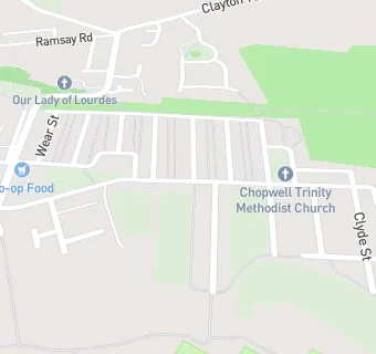 map for Chopwell Infant School