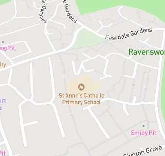 map for St Anne's Catholic Primary School, Harlow Green