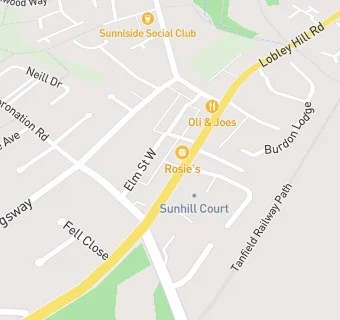 map for Sunniside Surgery