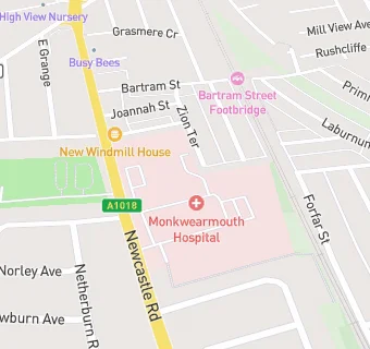 map for Monkwearmouth Hospital Kitchen And On-Site Catering Faciliti