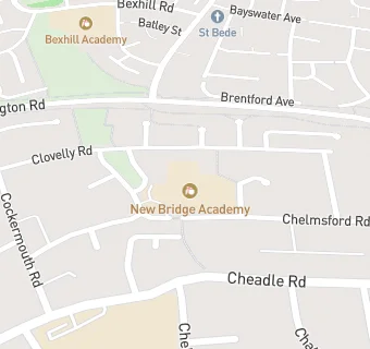 map for Trinity Academy New Bridge