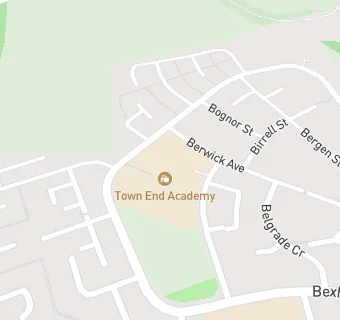 map for Town End Academy