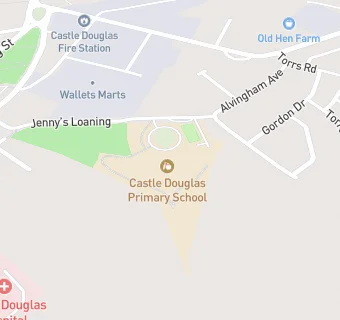 map for Castle Douglas Primary School