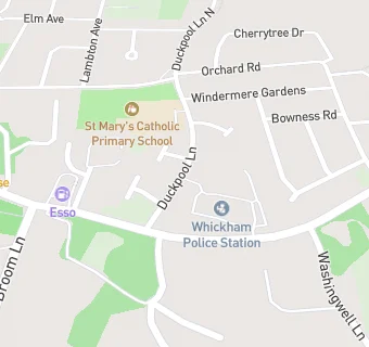 map for St Mary's Catholic Primary School, Whickham